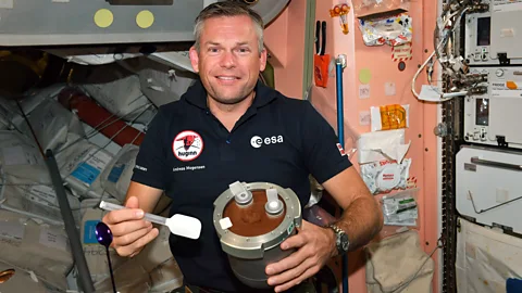 ESA/Nasa ESA astronaut Andreas Mogensen experimented with making chocolate mousse during his last trip (Credit: ESA/Nasa)