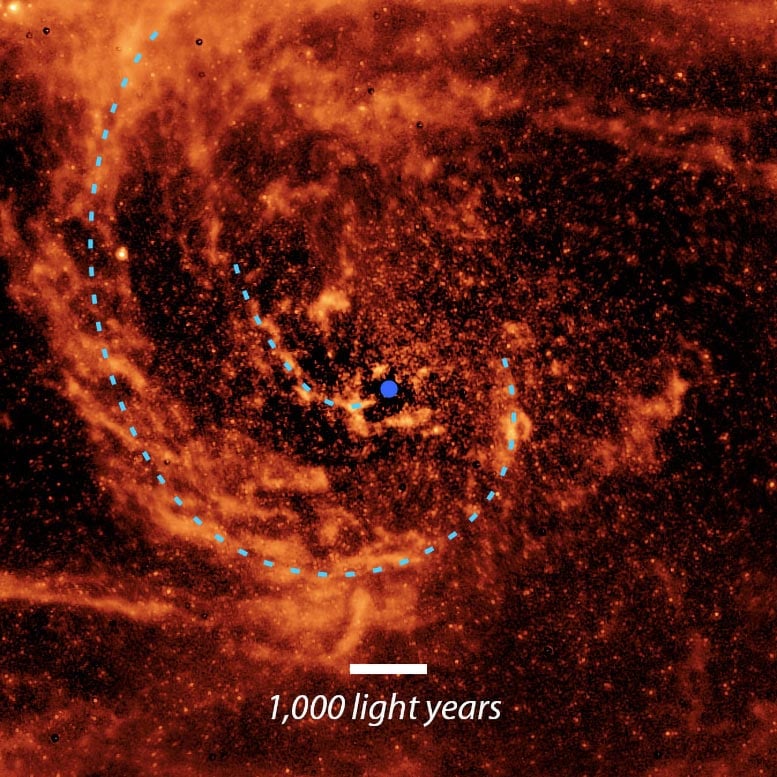 NASA Spitzer Space Telescope Center of the Andromeda Galaxy