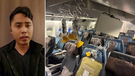 'Going completely level': Passengers hit by turbulence on Singapore Airlines flight – video