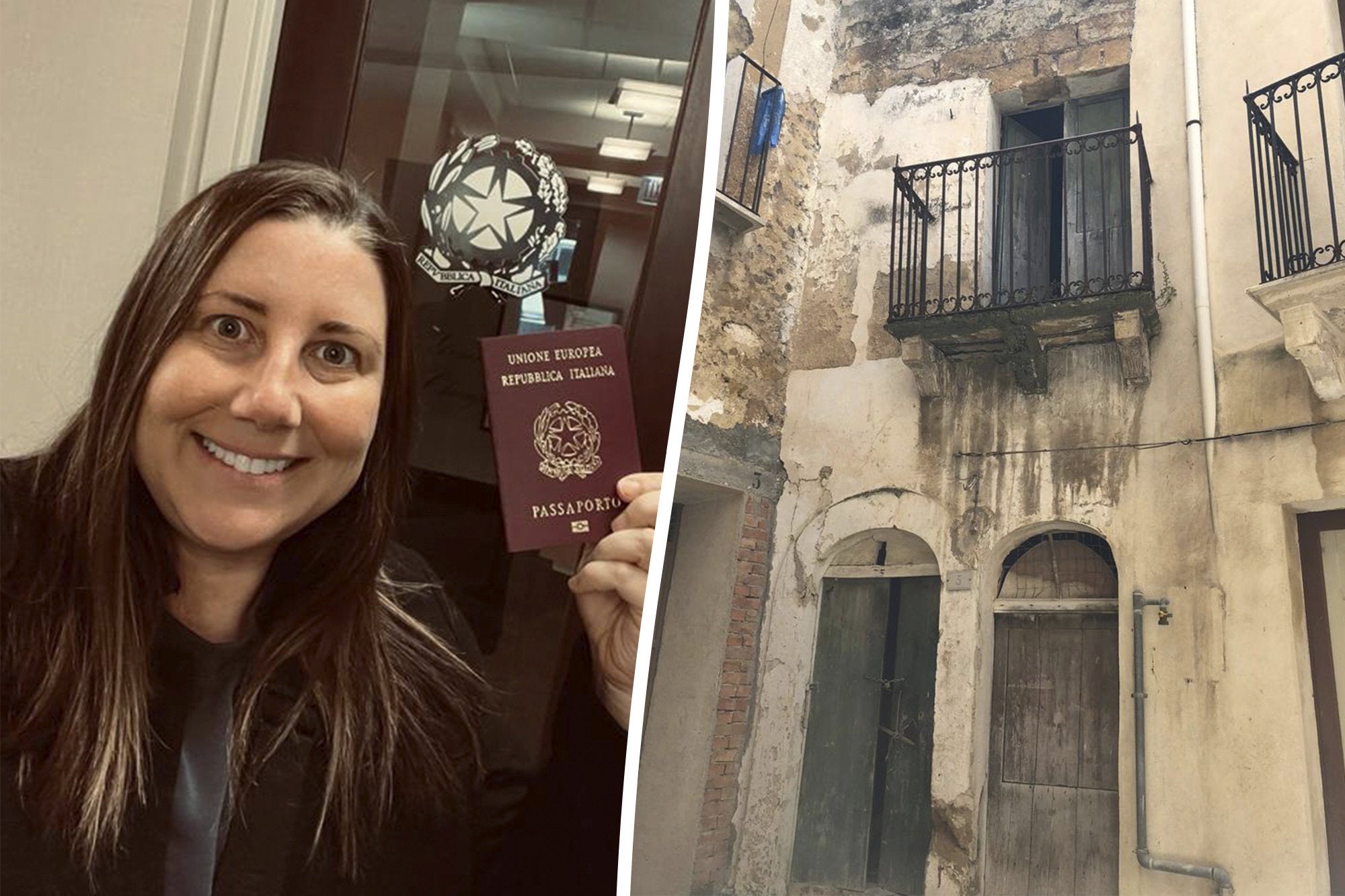 Meredith Tabbone, 43, heard that municipalities in rural Sicily were auctioning off abandoned houses with a starting bid of one euro in a bid to revitalize the village