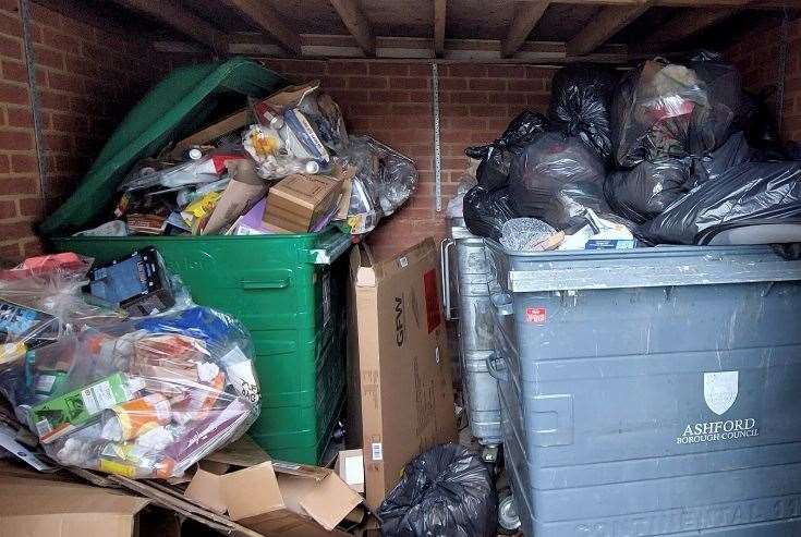 Lee Wood went almost a whole month without having his bins emptied in Stanhope.  Photo: Joe Harbert