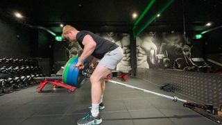 TechRadar fitness writer Harry Bullmore completes a workout from Arnold Schwarzenegger's The Pump app