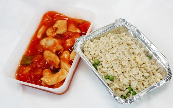 A portion of sweet and sour chicken with fried rice.  This old Chinese takeaway menu shows how much prices have risen since the 1980s, when sweet and sour chicken cost just €1.95.  Sun Rise in New Ash Green, Kent, closed yesterday (Monday) after almost 40 years of trading.  Lee family owners say increased cost pressures and overhead made the business unviable.  The takeaway opened in July 1986. A menu from the opening day has been retained, showing that prices have changed over the past 38 years.