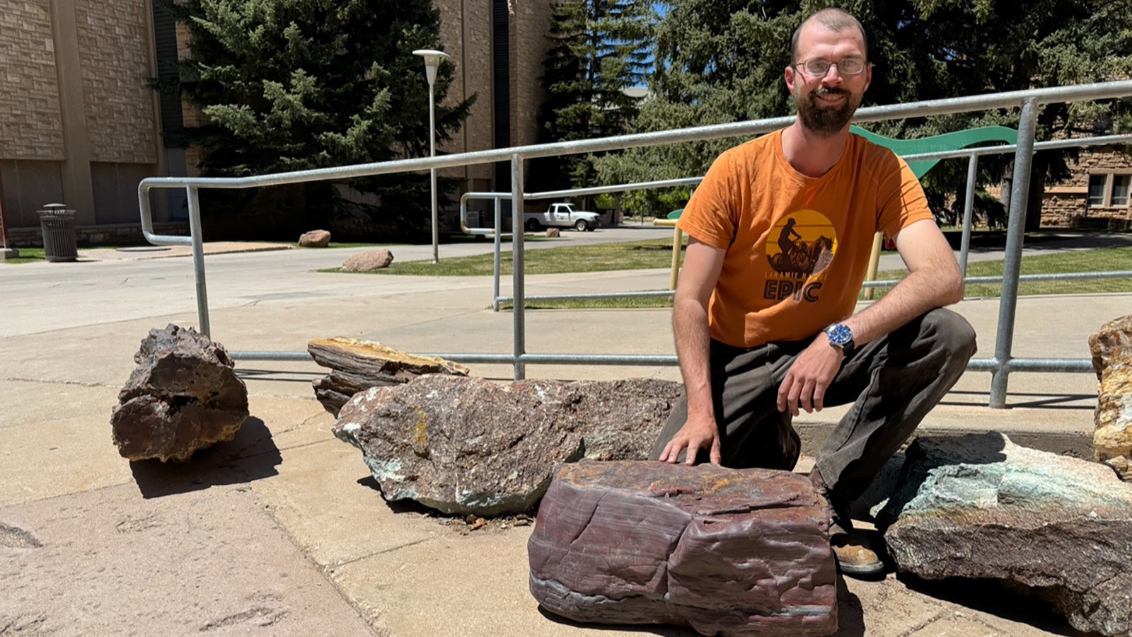 This enormous piece of iron rock is a unique discovery in Wyoming by Laramie resident Patrick Corcoran and his daughter Cora.  It is now on display at the University of Wyoming Geological Museum.