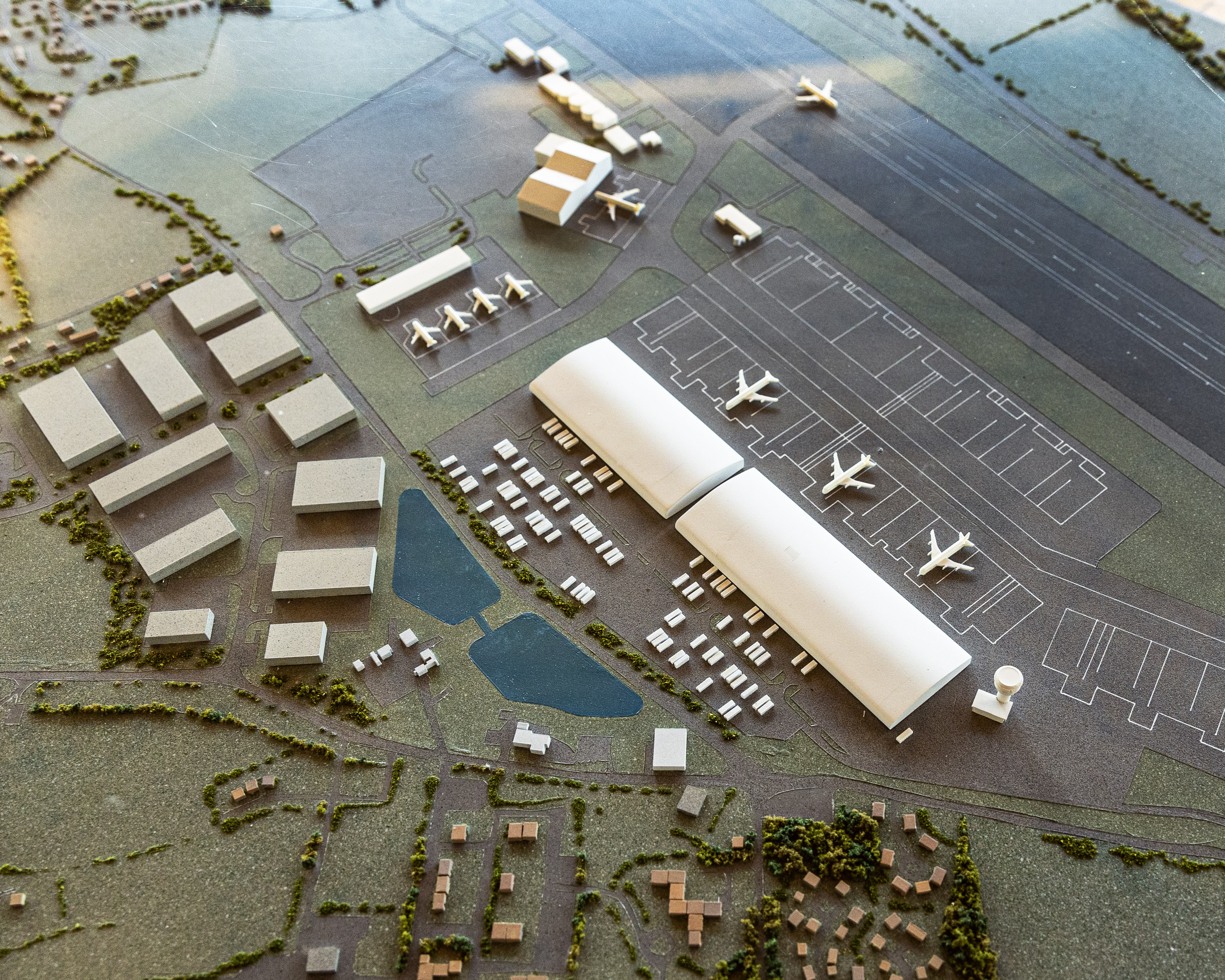 A mock-up image has shown what the airport could look like when it reopens