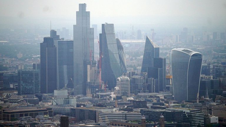 Skyline of the city of London.  Photo: PA