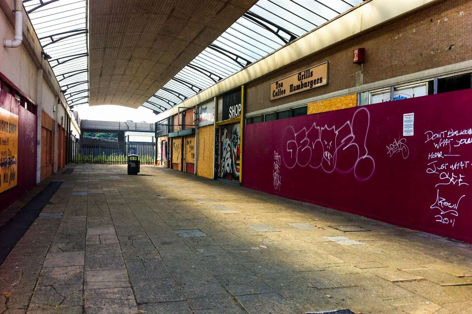 Arlington Arcade was boarded up in 2012.  Photo: Nigel Anscombe