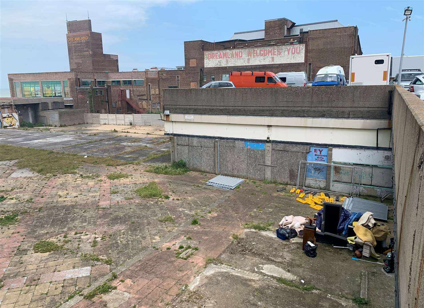 The derelict square in Margate is now being used for fly-tipping