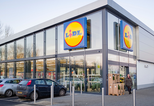 Lidl supermarket store outside Great Britain