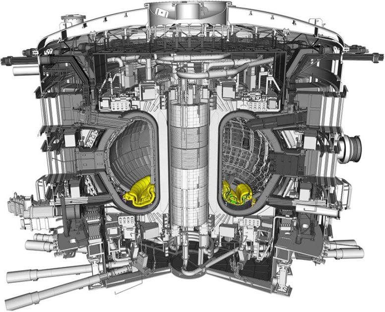 ITER reactor with diverter marked