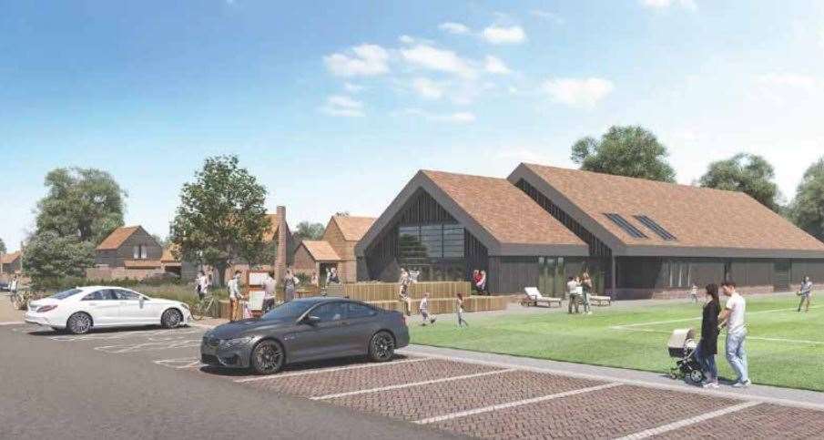 An image has also been pitched of a sports pavilion that will be included on the site