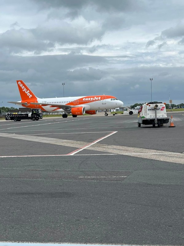 She and two other wheelchair users watched as the easyJet plane left them on the tarmac (Picture: Liz Weir)