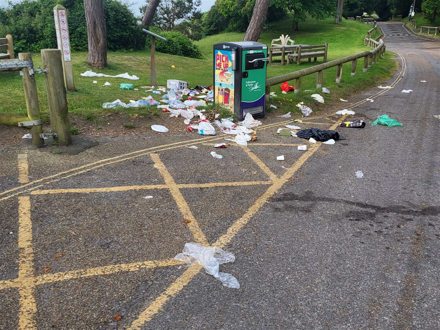 He says more needs to be done to ensure people don't visit the coast and leave their rubbish in this way.  Photo: Liam Godfrey