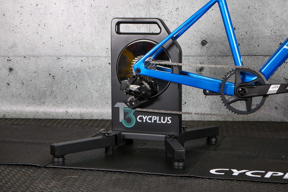 2024 CycPlus T3 powerful smart bike trainer - with bike.jpg