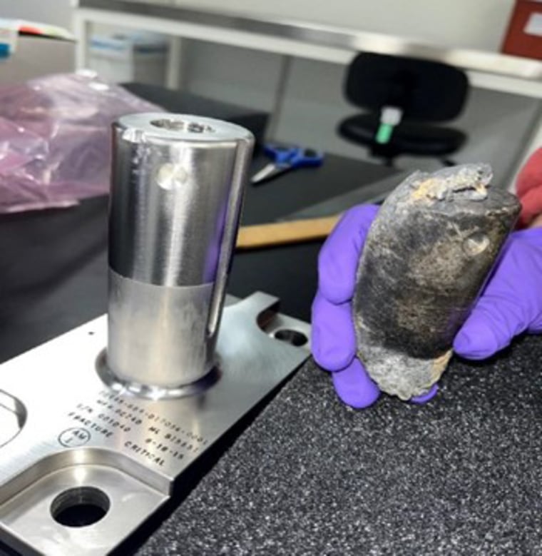 A metal object used to mount the International Space Station's batteries on a cargo pallet struck a home in Naples, Florida, on March 8.