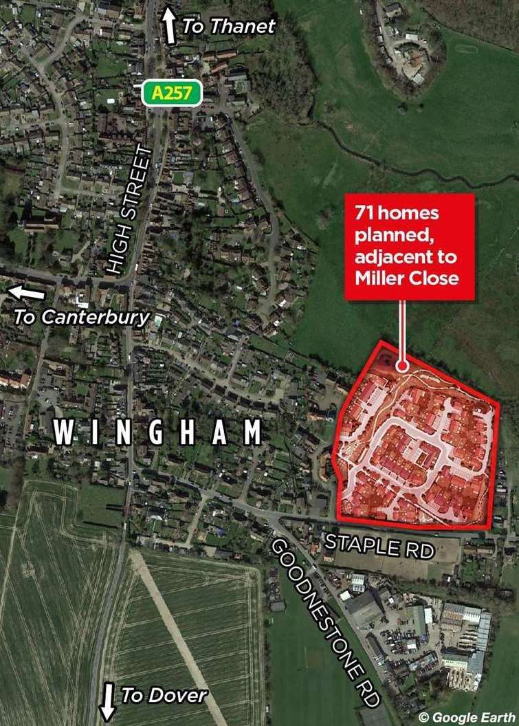 A separate application for 71 homes in Wingham was approved in February this year