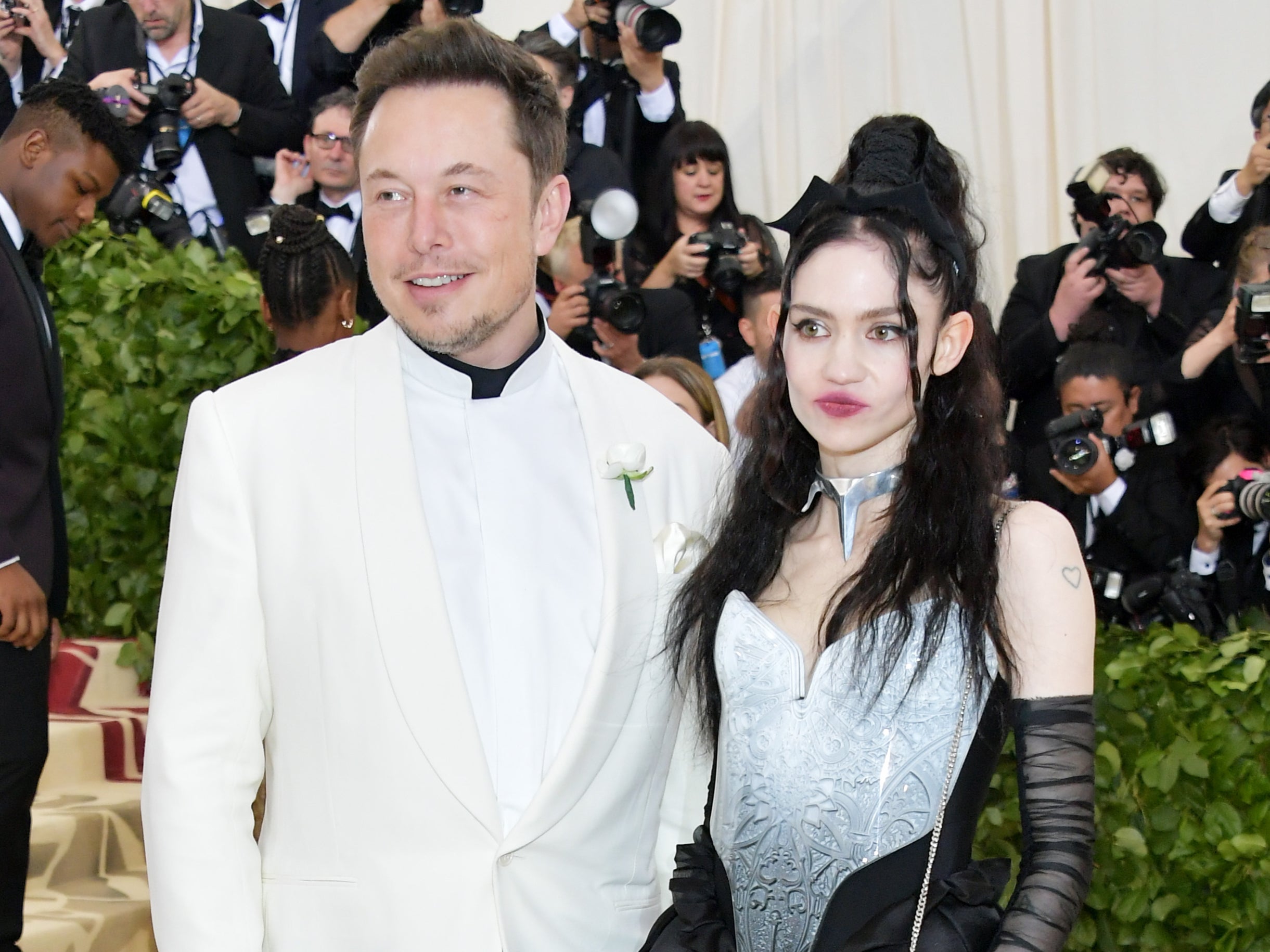 Elon Musk and Grimes at the Met Gala in 2018. The couple have three children together