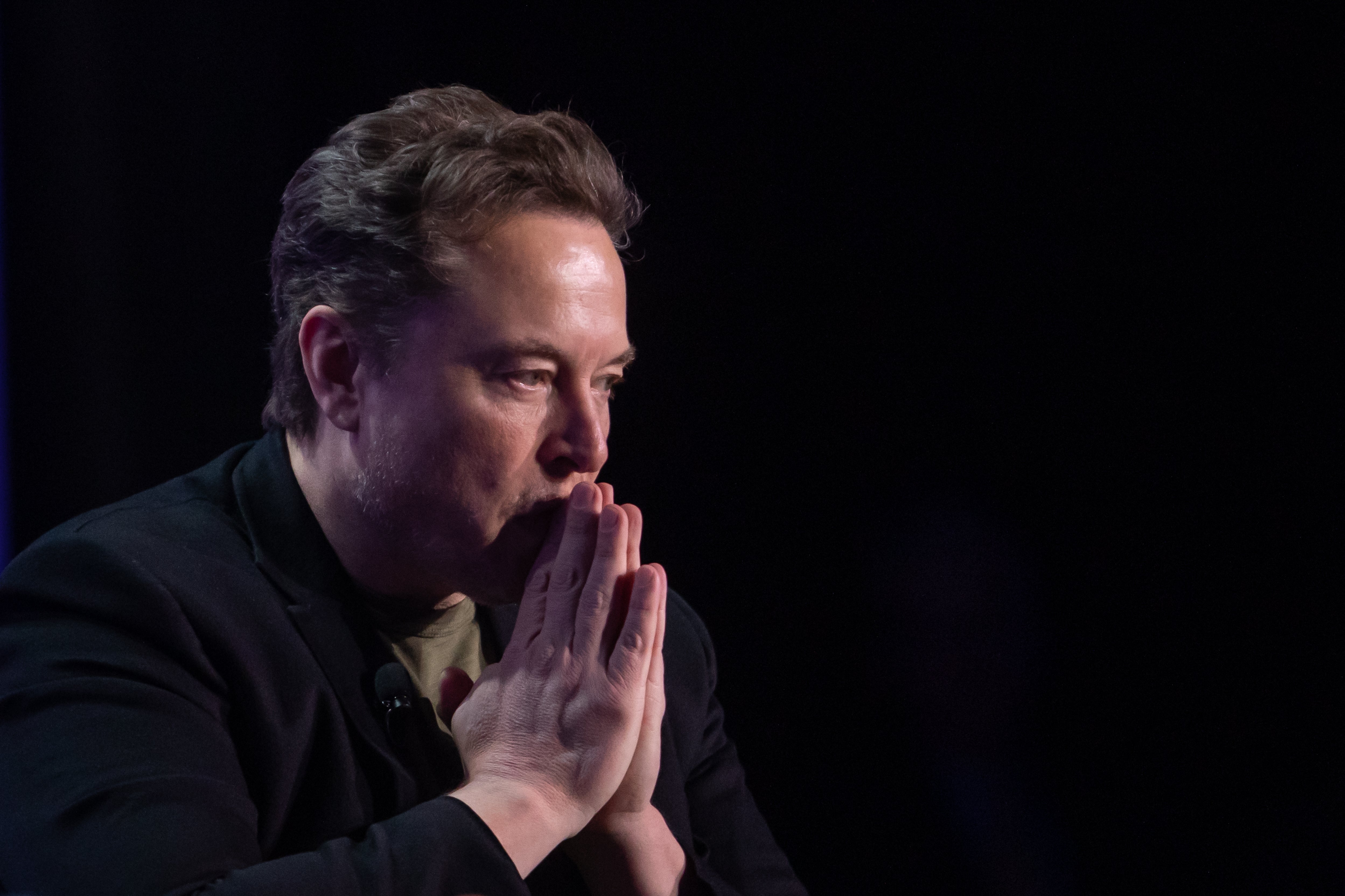 Elon Musk, co-founder of Tesla and SpaceX and owner of X Holdings Corp., speaks at the Milken Institute Global Conference at the Beverly Hilton Hotel on May 6, 2024 in Beverly Hills, California