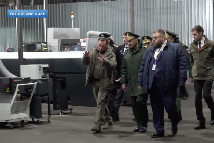 Sergei Shoigu was shown on state TV in March in front of what appears to be a Tsugami machine at a factory in Altai