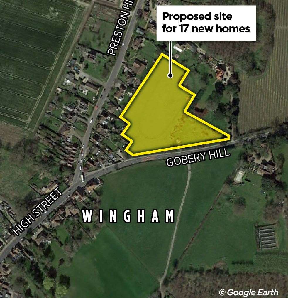 If approved, the homes will be built on land north of Gobery Hill in Wingham