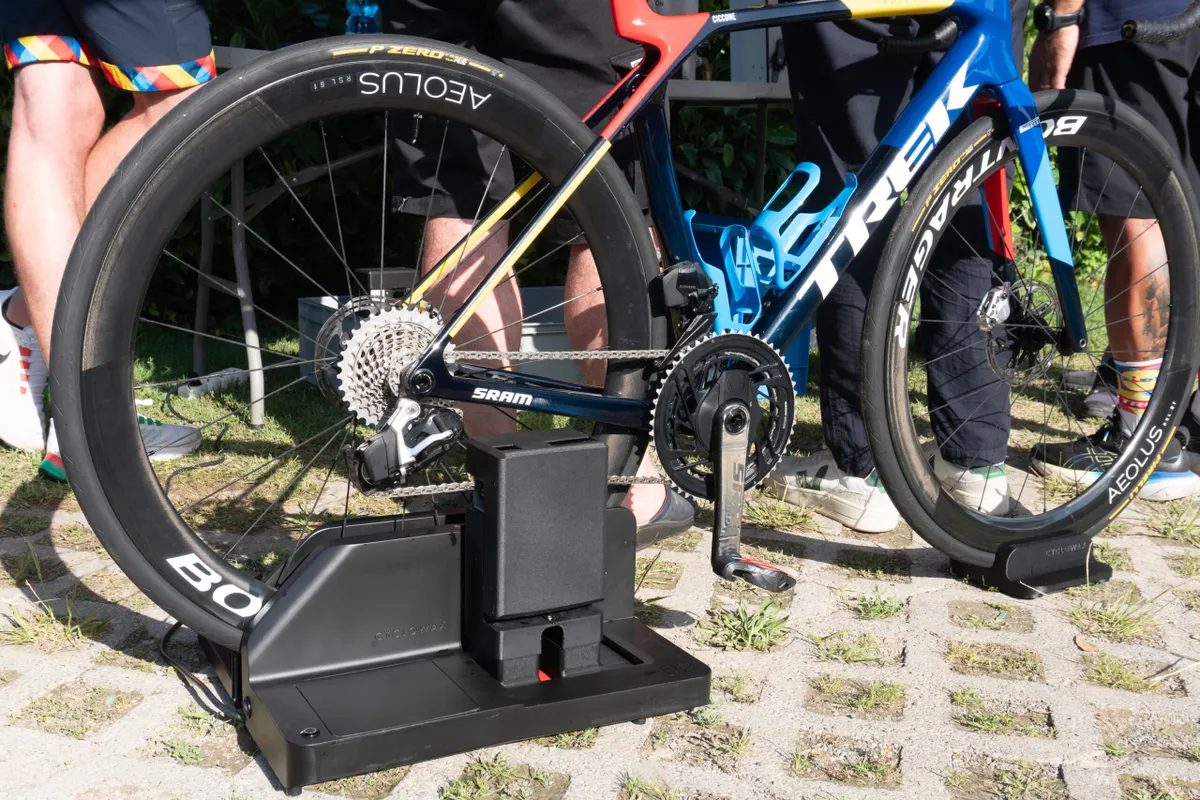 Cyclowax prototype automatic chain wax machine during the 2024 Tour de France