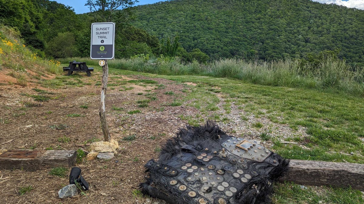 Space debris found on a trail near a luxury mountain resort in North Carolina is about the size of the hood of a car.