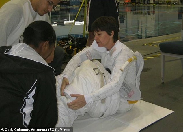 Donning the suit takes about an hour and can only be accomplished with the help of a team of suit technicians—the NASA equivalent of Broadway dressers