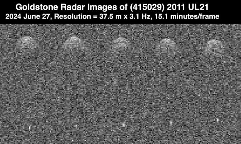 NASA's planetary radar tracks two large asteroids passing close to each other