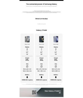 Samsung Galaxy Z Fold 6 Specifications Comparison