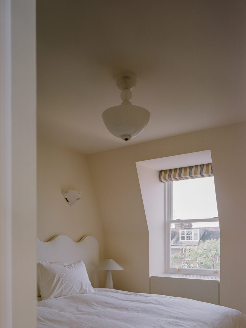 Bedroom of modernised London house by Will Gamble Architects