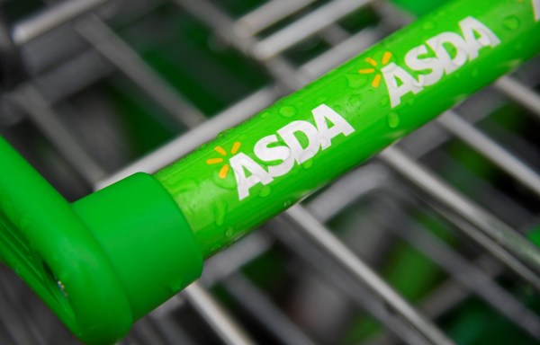 ARCHIVE PHOTO: Branding is seen on a shopping trolley at an Asda store in West London, Britain, April 28, 2018. REUTERS/Toby Melville/File photo