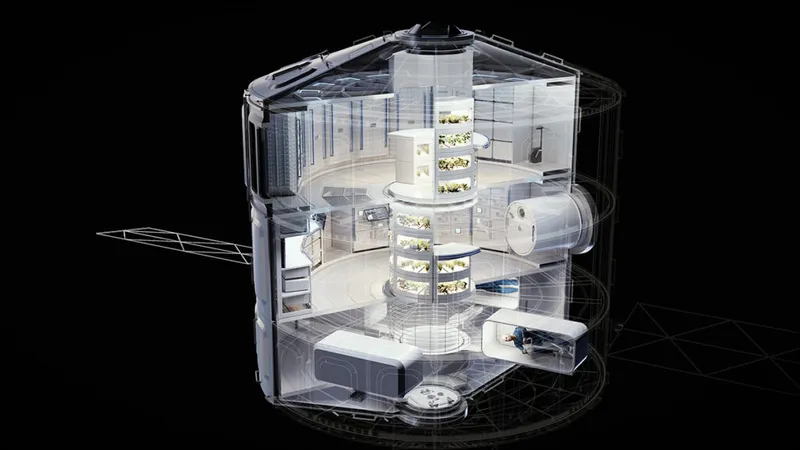 Artist's impression of the decks of the Airbus LOOP space station