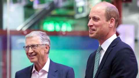 Bill Gates meets Prince William at the Breakthrough Energy Summit in London