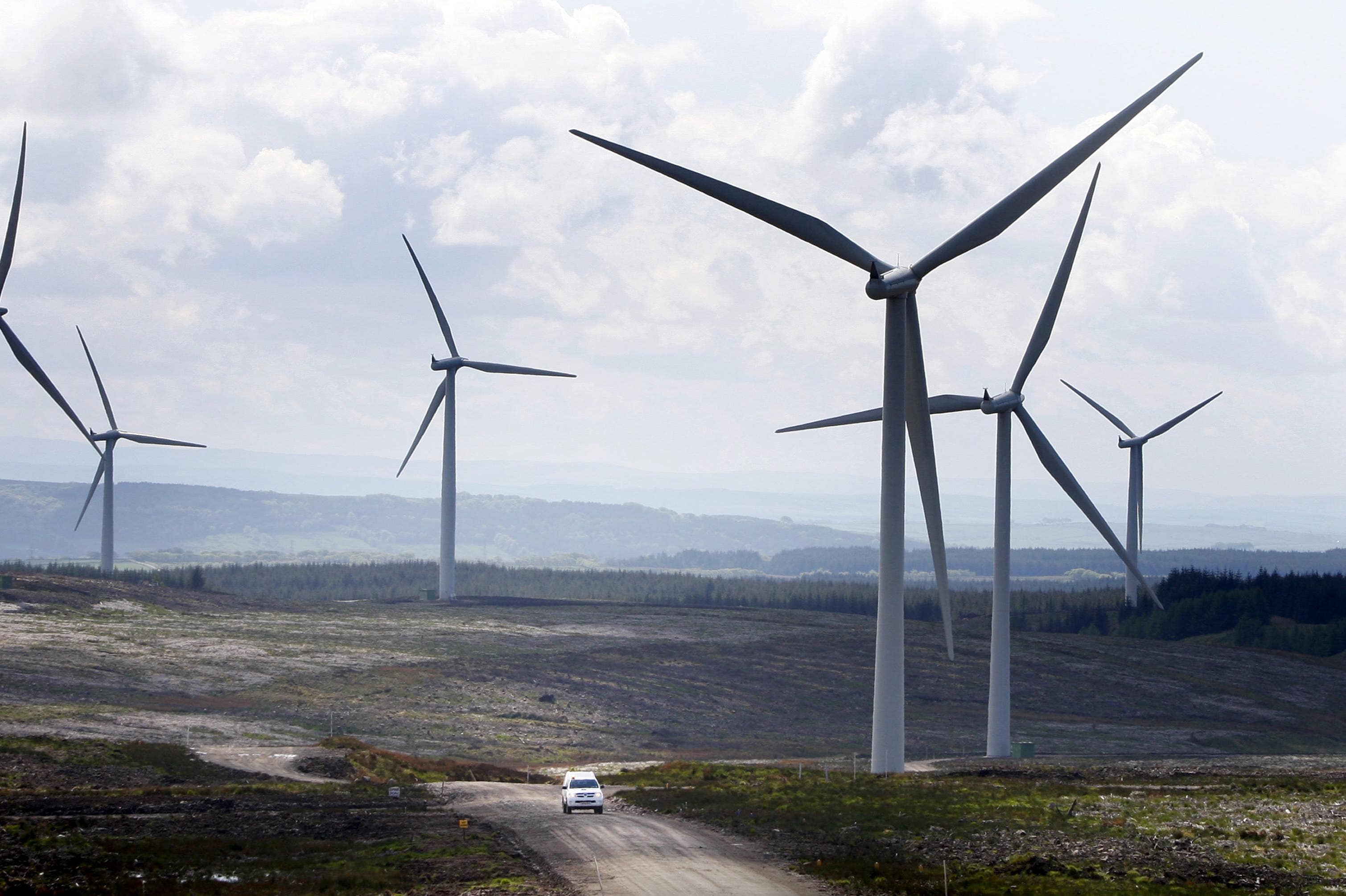 Only a small number of onshore wind farms have been built since David Cameron's government introduced restrictions in 2015 (Danny Lawson/PA)