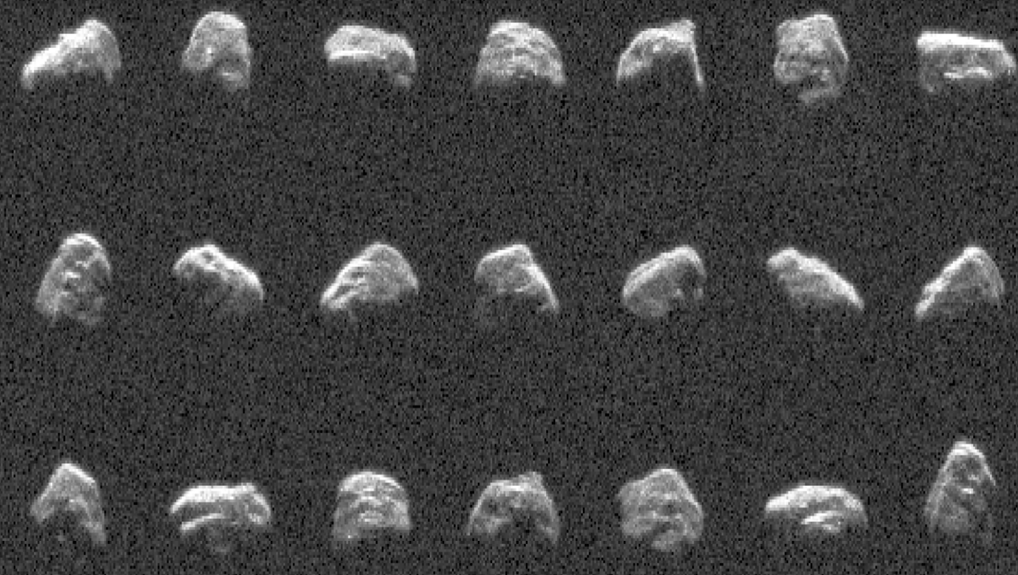 Vivid images of asteroid 2024 MK, seen from a distance of just 295,000 kilometers.