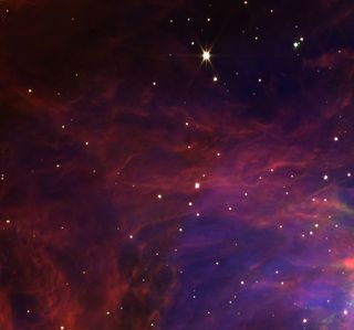 colorful gas clouds in space