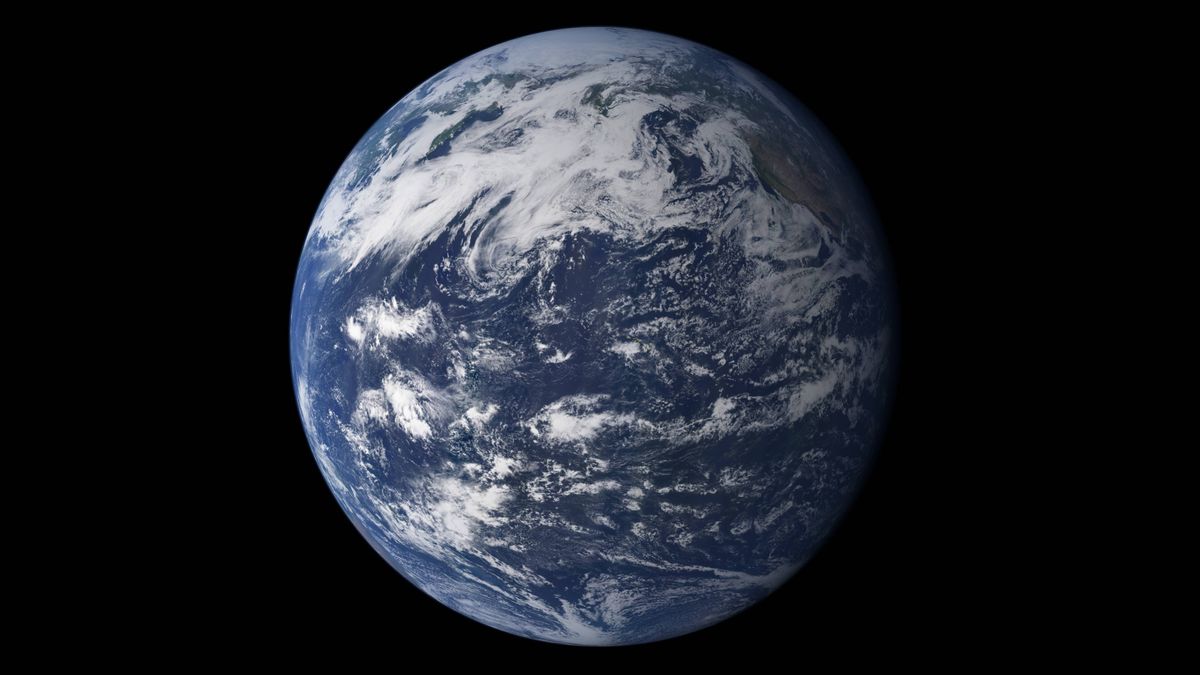 photo showing earth against the blackness of space