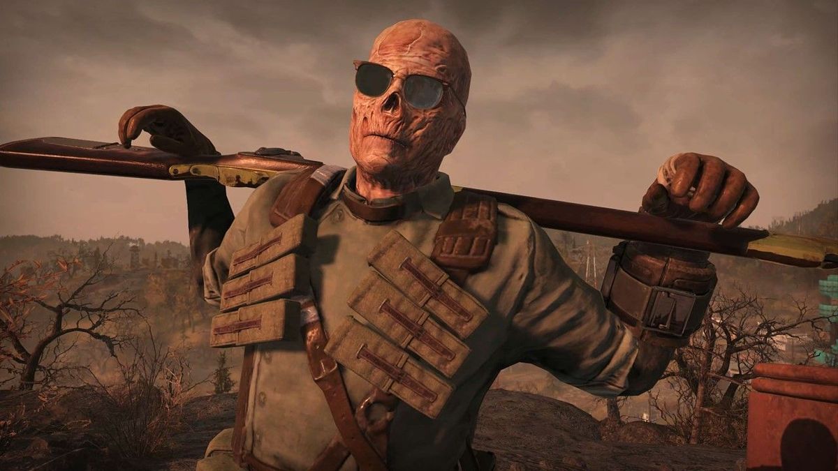 The playable ghoul in Fallout 76