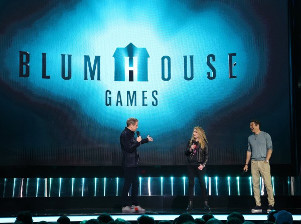 Mandatory Credit: Photo by Frank Micelotta/PictureGroup/Shutterstock (14529043e) Hosts Geoff Keighley, Louise Blain and Jason Blum appear at the 2024 Summer Game Fest at the YouTube Theater on June 7, 2024 in Los Angeles, California.  2024 Summer Game Fest, Los Angeles, CA, USA - June 7, 2024