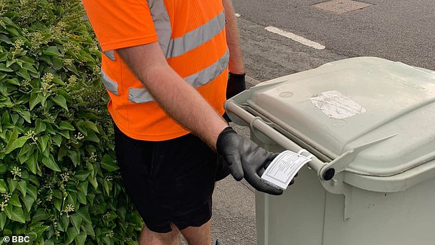 Garbage pickers are outraged and have stuck 'shame cards' on residents' bins in South Kesteven in what bosses say is a new initiative to 're-educate' families about recycling