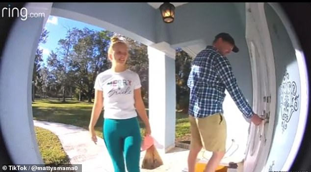 Footage of the couple leaving Jessie and Nate's home shows the elated duo looking as happy as can be after being called for help.